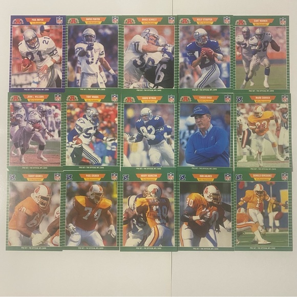 1989 - 1990  Pro Set Football Cards Lot of 63 Cards Vintage - Picture 2 of 8